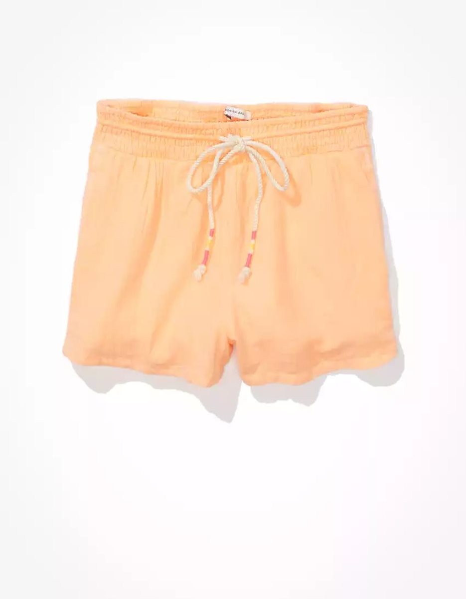 Shorts American Eagle AE Woven Beach Orange Femme | HGO-92032276